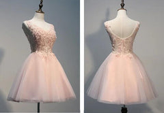 Charming Pearl Pink Tulle Formal Dress , Lovely Homecoming Dresses